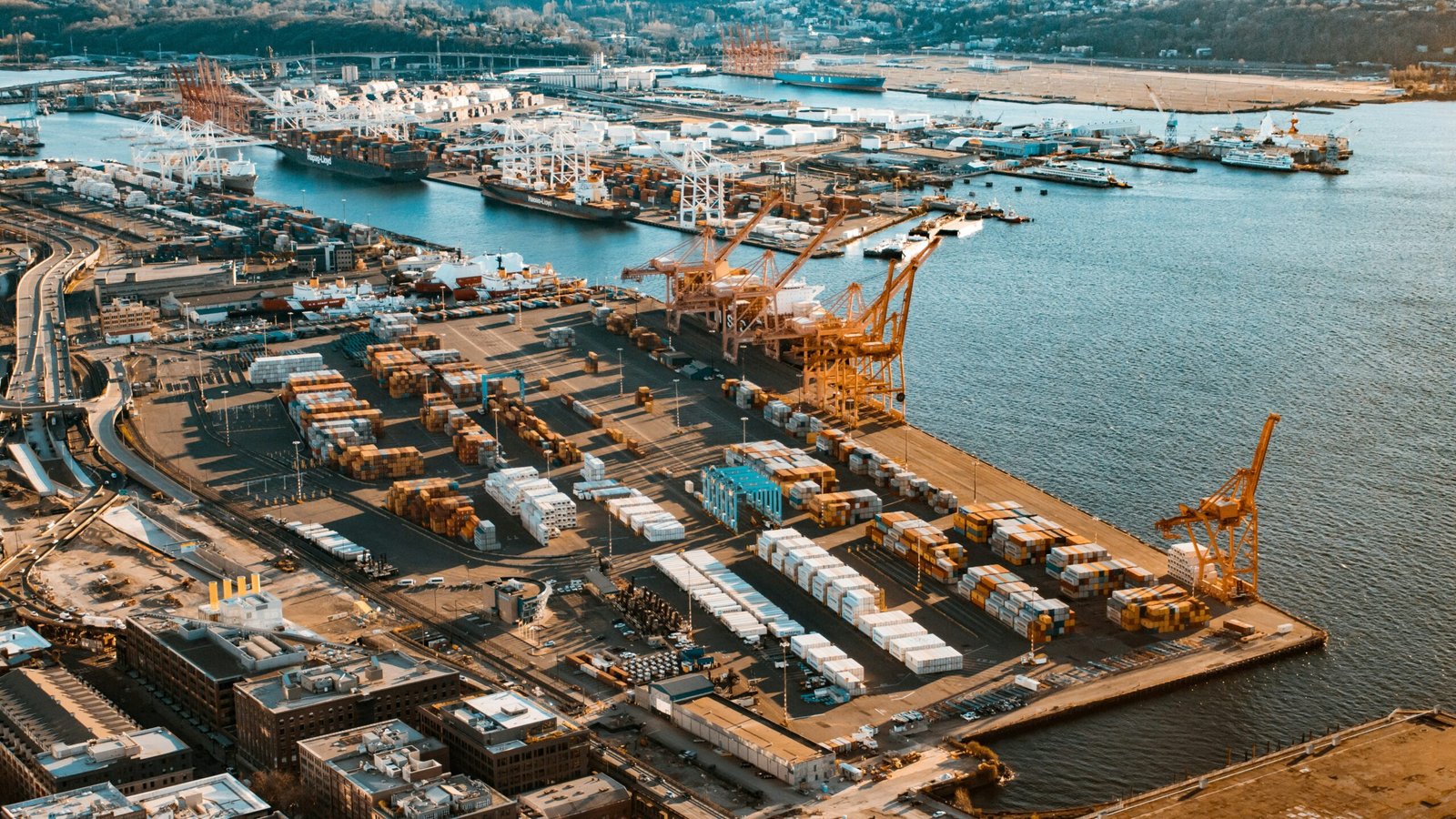 Aerial view of the Port of Seattle. Photo by Shunya Koide on Unsplash