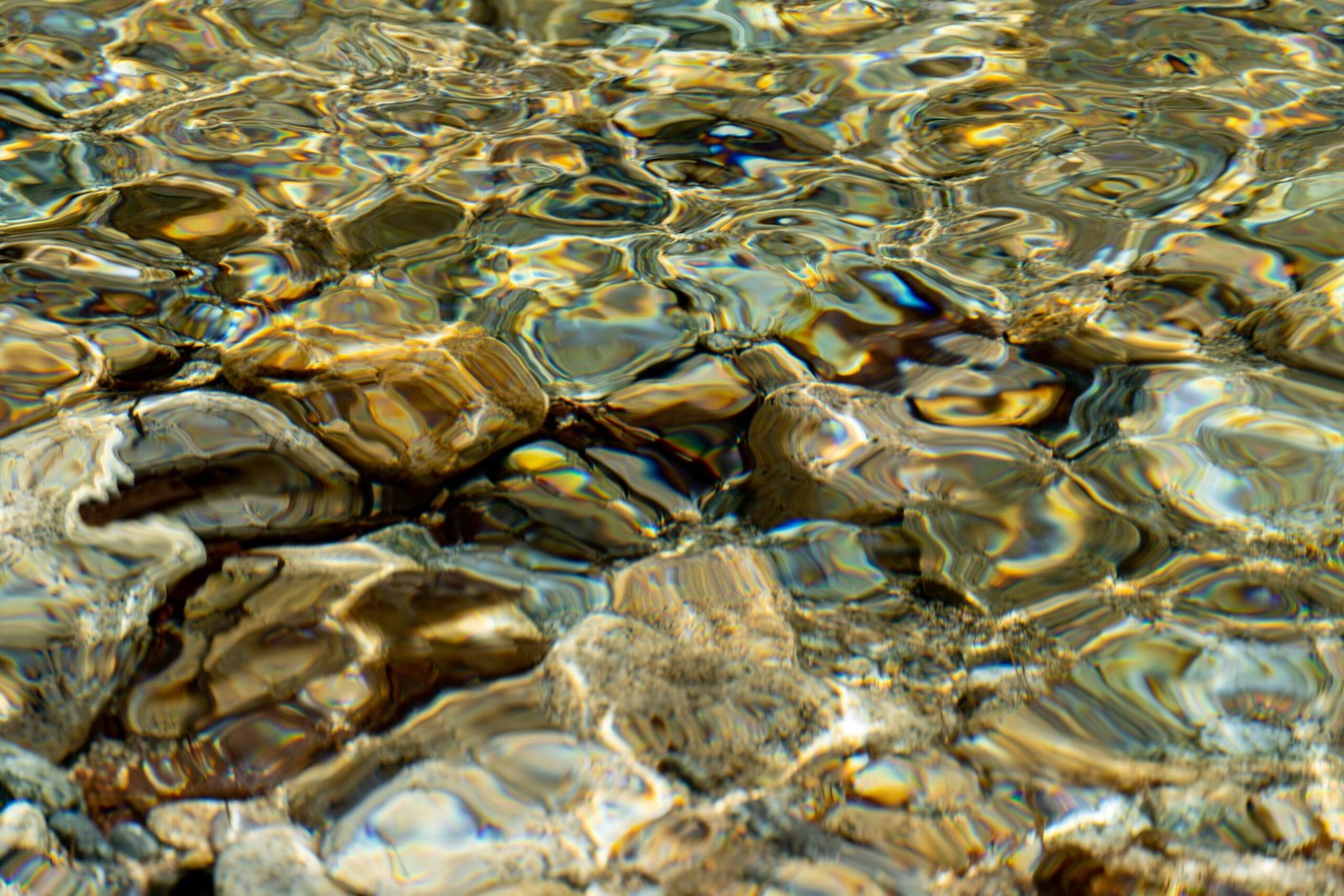 A distorted close up of water with rocks underneath. Photo by NK Lee on Unsplash